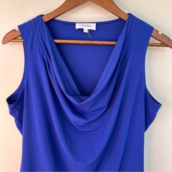 Calvin Klein tank top with cowl neck, in stretch jersey knit - Picture 3 of 10